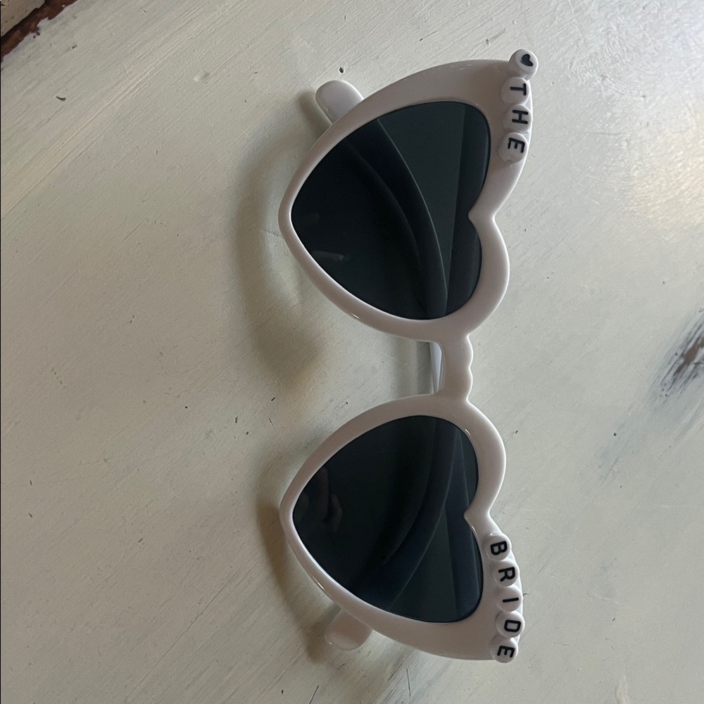 Heart-Shaped White Sunglasses